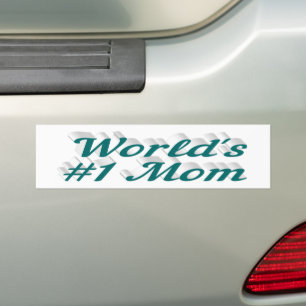 sticker de pare-chocs de texte vert maman