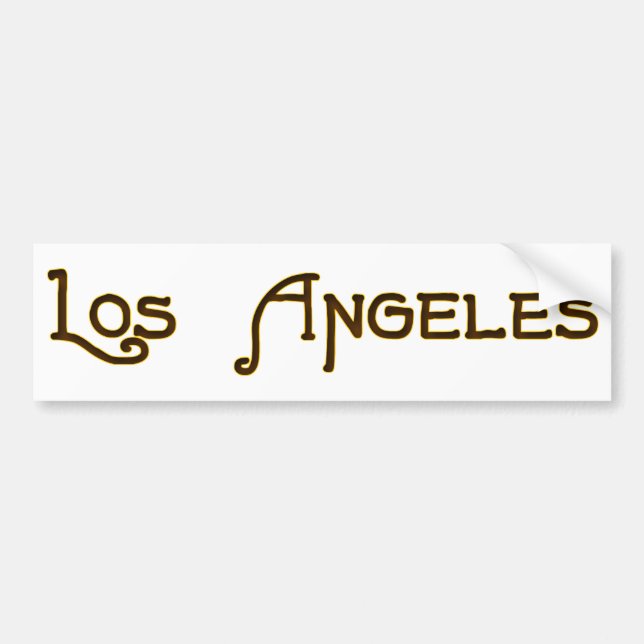Sticker de pare-chocs du logo Art déco de Los Ange (Devant)