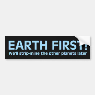 Sticker de pare-chocs Earth First