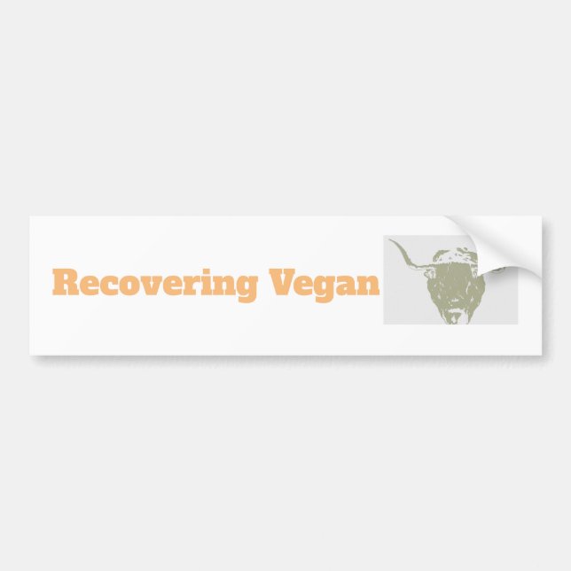 Sticker de pare-chocs Ex vegan amusant (Devant)