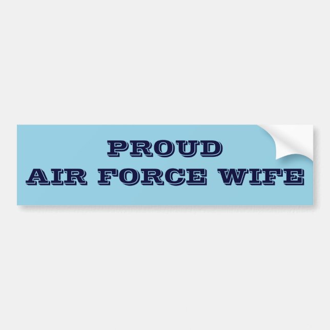 Sticker de pare-chocs Fière épouse de la Force aér (Devant)