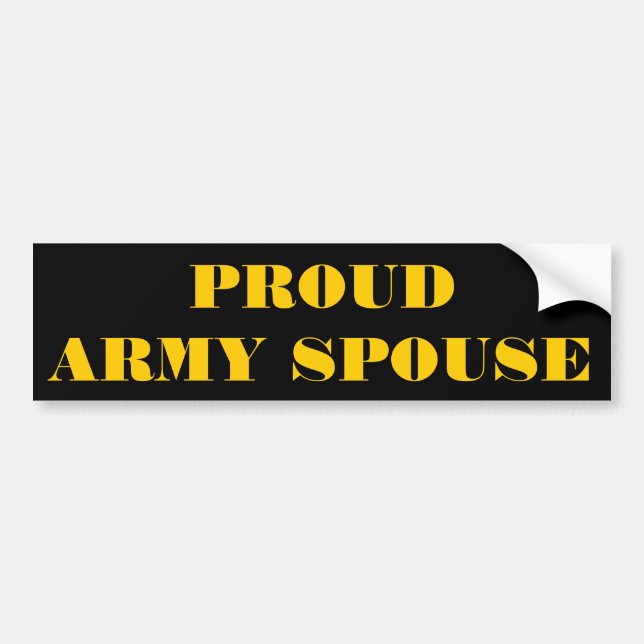 Sticker de pare-chocs Fière épouse de l'armée (Devant)