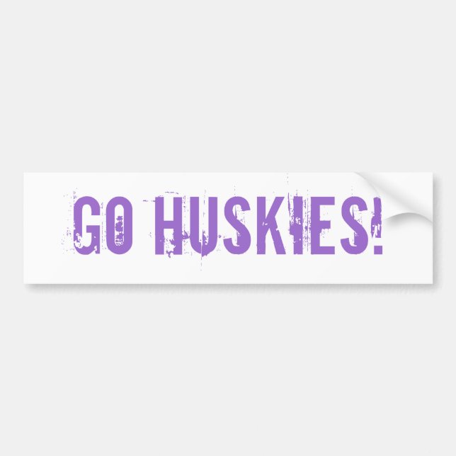 Sticker de pare-chocs Go Huskies (Devant)