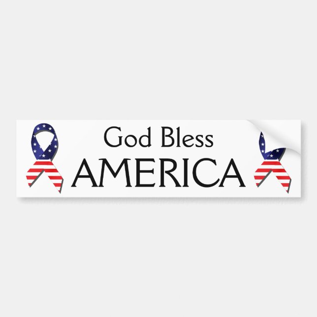 Sticker de pare-chocs God Bless America (Devant)