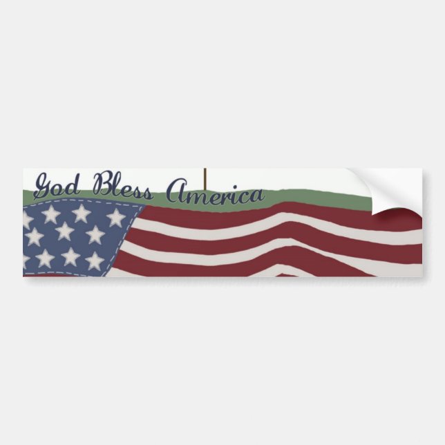 Sticker de pare-chocs God Bless America (Devant)