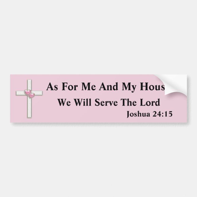 Sticker de pare-chocs Joshua 24:15 (Devant)
