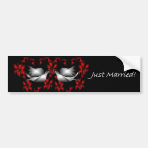 Sticker de pare-chocs juste marié