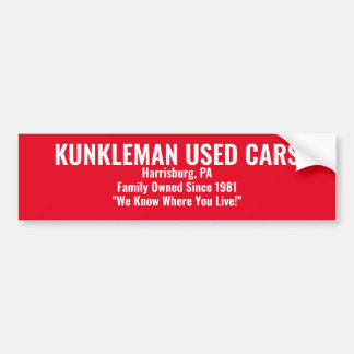 Sticker de pare-chocs Kunkleman
