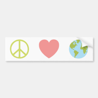 Sticker de pare-chocs Peace Love Earth