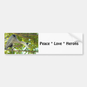 Sticker de pare-chocs Peace Love Herons