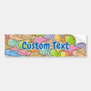 sticker de pare-chocs pour caricatures de poissons