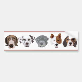 Sticker de pare-chocs pour chien différent