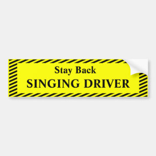 Sticker de pare-chocs pour conducteur de chant