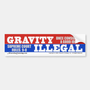 Sticker de pare-chocs : Règle de gravité illégale