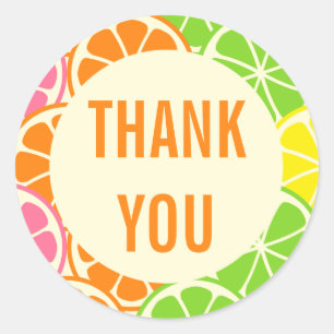 Sticker de partie Citrus brillant et moderne