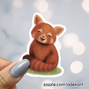 Sticker de peinture Panda Rouge mignonne