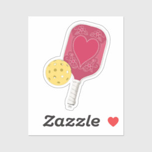 Sticker de Pickleball Illustré Viva Magenta