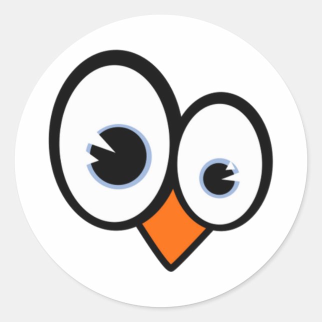 Sticker de pingouin Linux Tux Eyes (Devant)