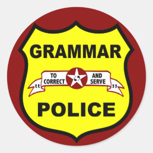 Sticker de police de grammaire