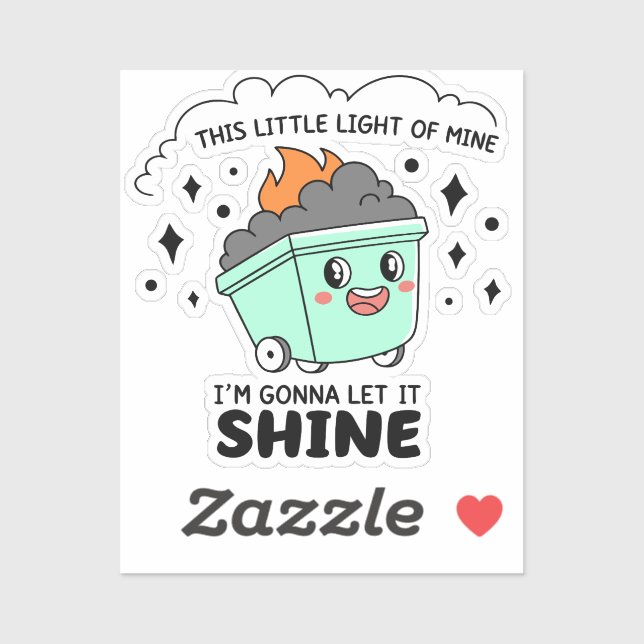 Sticker de pompier - "Cette petite lumière à moi (Feuille)