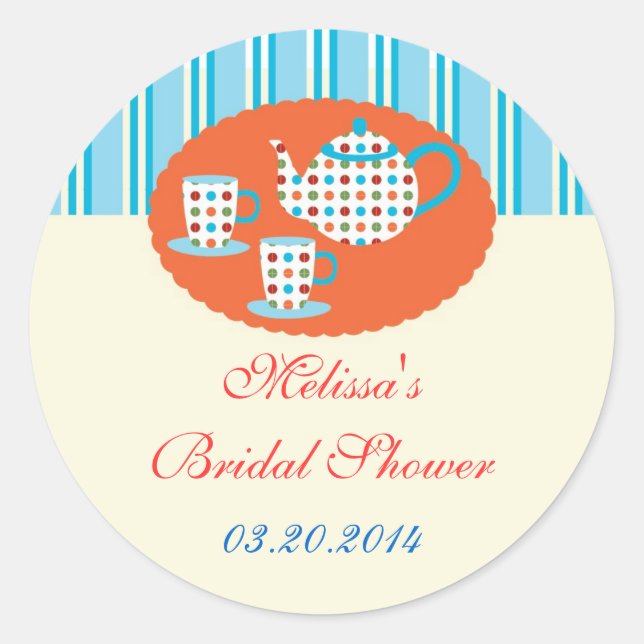Sticker de pot de thé pois (Devant)