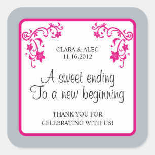 Sticker de préférence de mariage floral