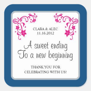 Sticker de préférence de mariage floral