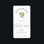 Sticker de préférence pour huile d'olive infusée p<br><div class="desc">Jolie olives aquarelle et feuille,  huile d'olive étiquette bouteille minuscule. Conçu pour correspondre à notre collection toscane de verdure d'olivier.</div>