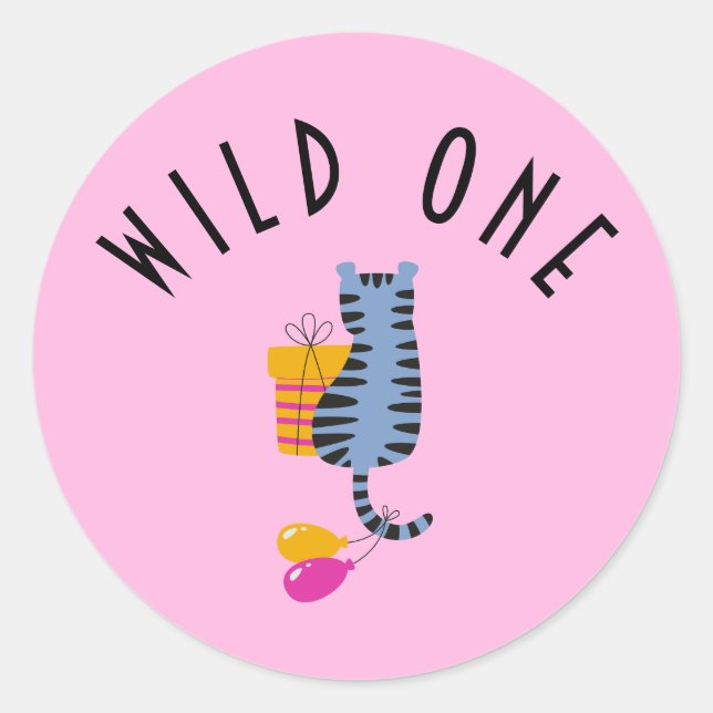 Sticker de première année Wild One Girl (Devant)