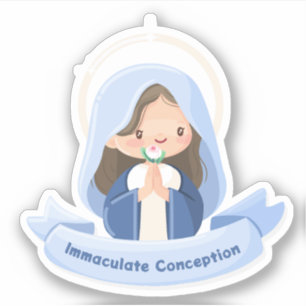 Sticker de prière de la Vierge Kawaii