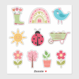 Sticker de printemps Hello