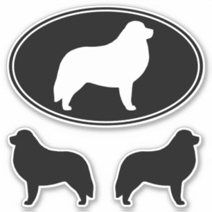 Sticker de race de chien des grandes Pyrénées