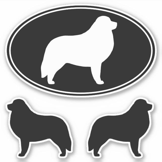 Sticker de race de chien des grandes Pyrénées (Devant)