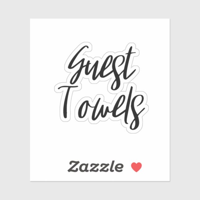 Sticker de rangement des serviettes d'hôtes (Feuille)