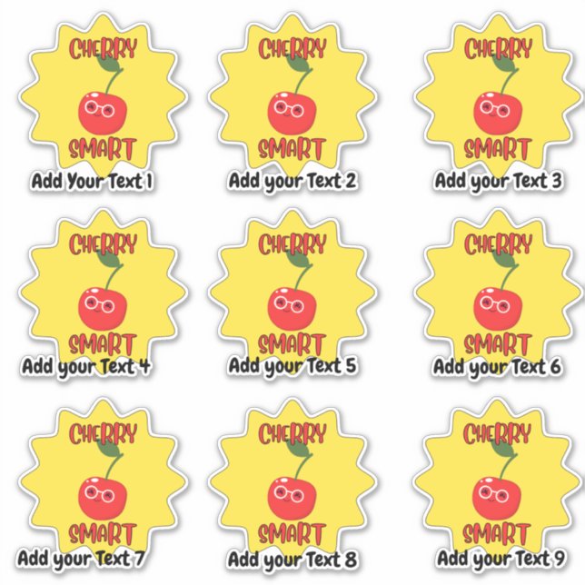 Sticker de récompense pour enseignant très intelli (Devant)