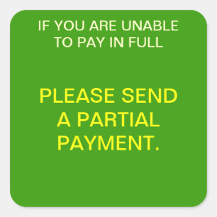 Sticker de recouvrement de demande de paiement par