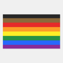 Sticker de rectangle de fierté LGBTQ+ inclus POC