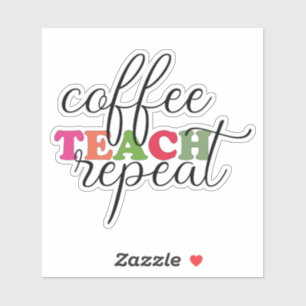 Sticker de répétition de l'enseignement du café ~ 