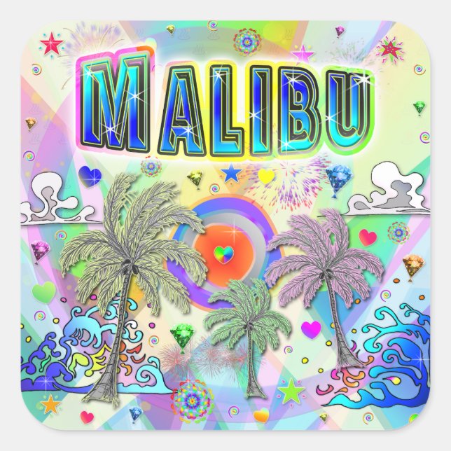 Sticker de rêve Malibu (Devant)