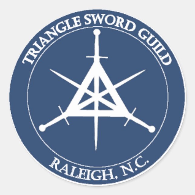 Sticker de sceau TSG, grand (blanc sur bleu) (Devant)