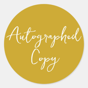 Sticker de script Gold de copie autographié