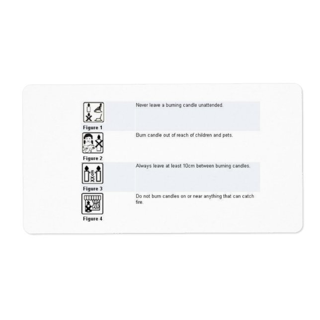 Sticker de sécurité aux bougies (Devant)