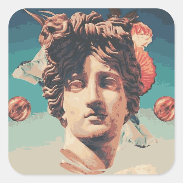 Sticker de statue esthétique Vaporwave (Devant)
