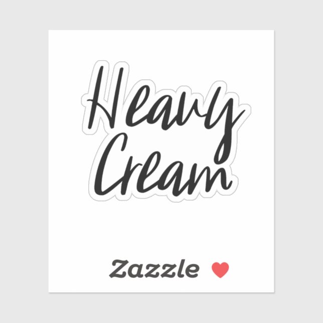 Sticker de stockage à crème lourde (Feuille)