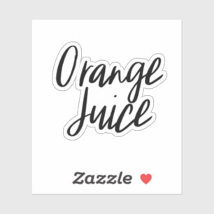 Sticker de stockage de jus d'orange