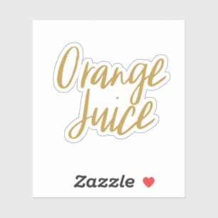 Sticker de stockage de jus d'orange