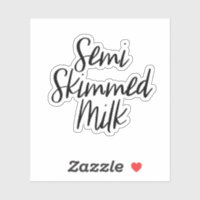 Sticker de stockage de lait semi-écrémé