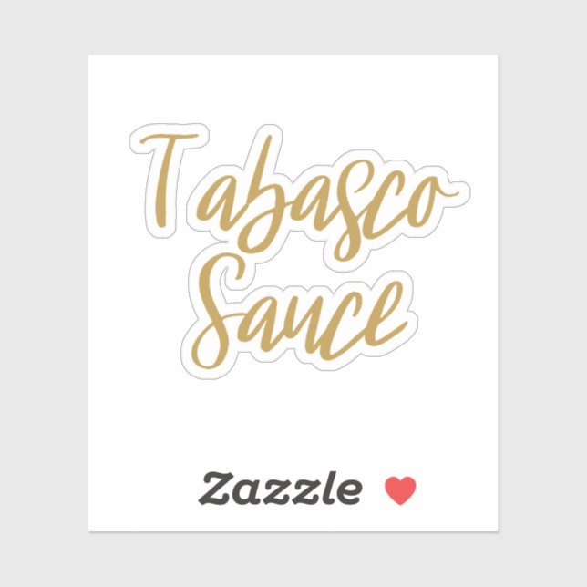Sticker de stockage de sauce Tabasco (Feuille)