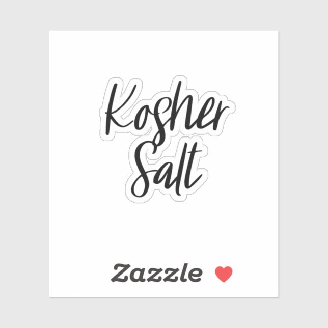 Sticker de stockage de sel Kosher (Feuille)