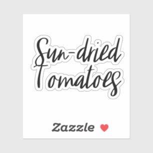 Sticker de stockage de tomates séchées au soleil